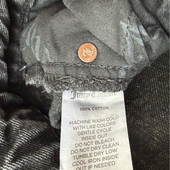 NWT Juicy Couture Wide Leg Jeans in Black Wash Women’s Size 29 - Picture 10 of 15